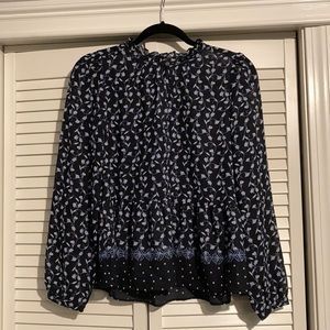 NWT loft Peplum Style Floral Top